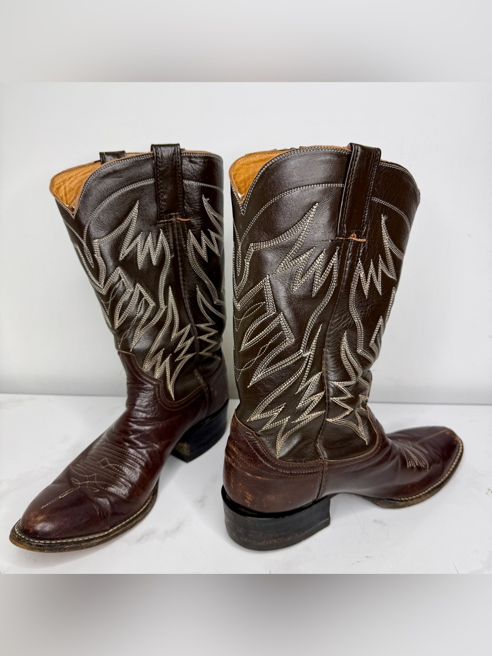 Cowtown USA Cowboy Brown Boots Men’s 7 1/2 D Western Soft Leather